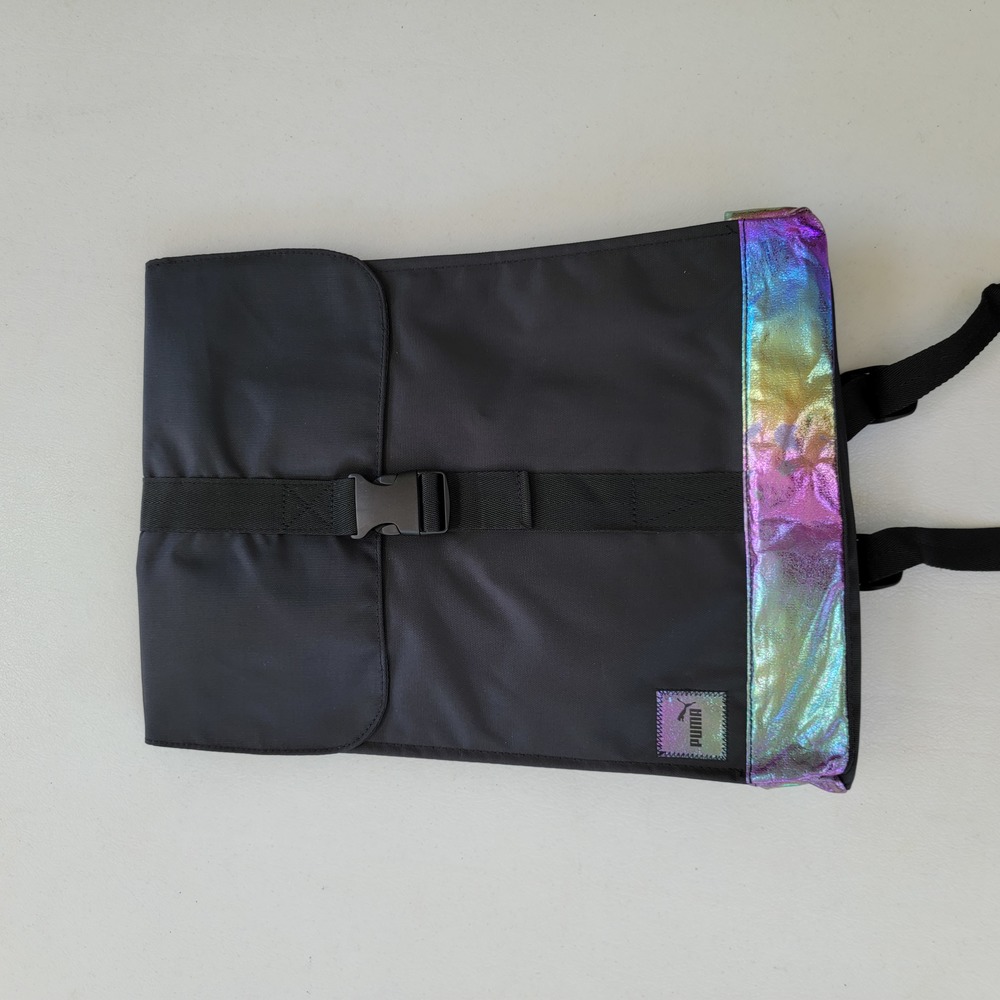 NWT Puma Commuter Fold Top Backpack Black Combo